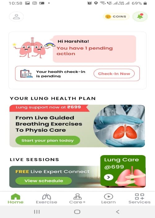 Breathefree: Lung Health App